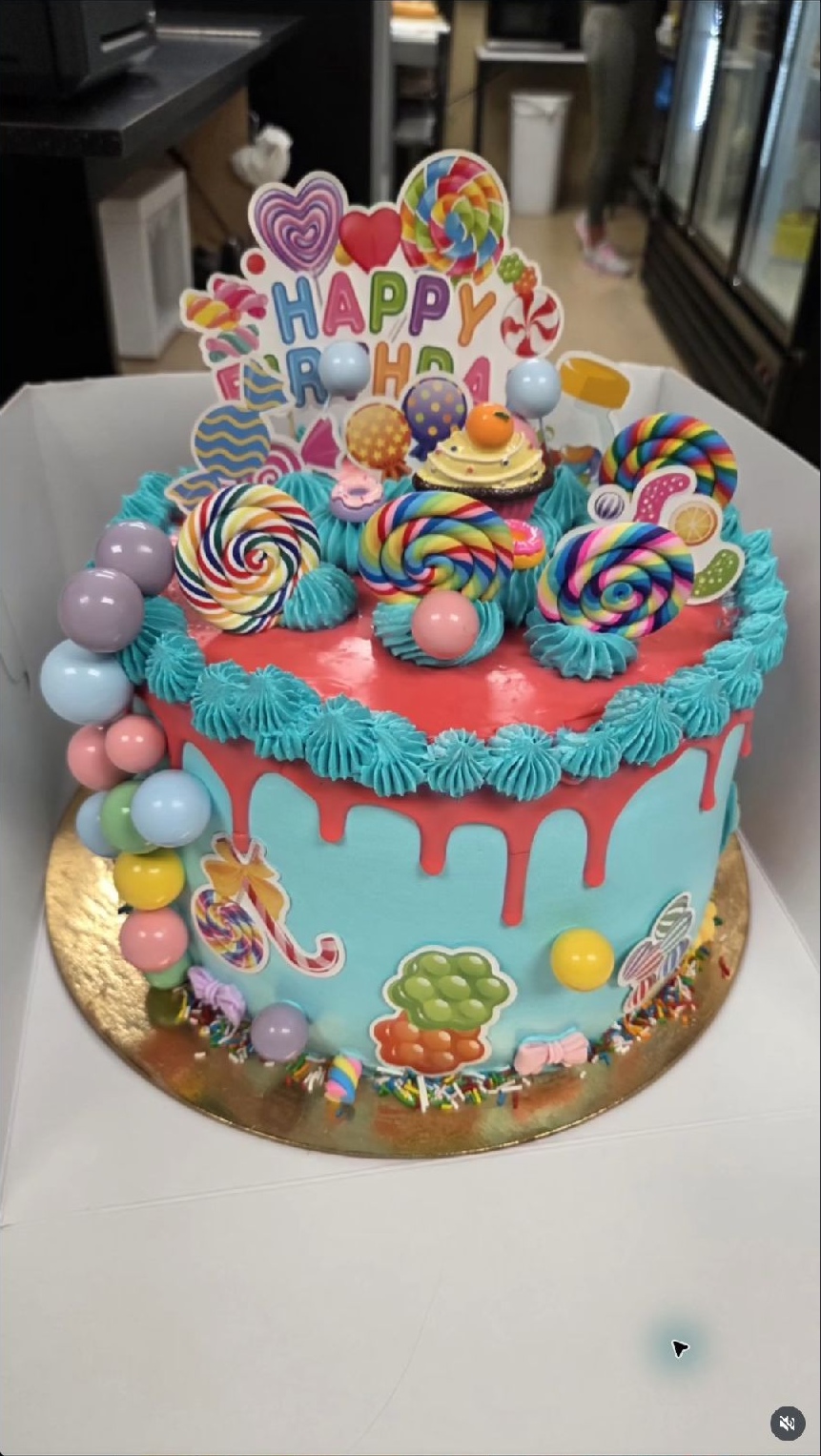 Children's candy birthday cake