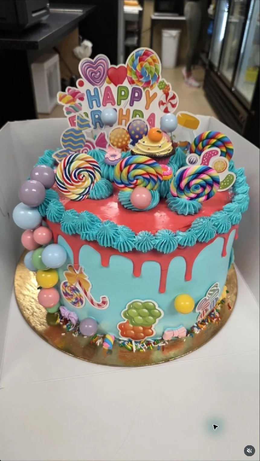 Children's candy birthday cake